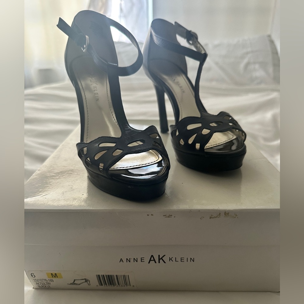 Anne Klein Black Platform Heels